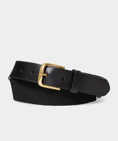 Todd Snyder Italian Webbed Belt In Black