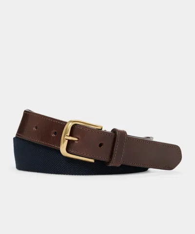 Todd Snyder Italian Webbed Belt In Navy In Black