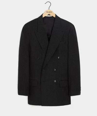 Todd Snyder Italian Wool Cashmere Wythe Jacket In Charcoal In Black