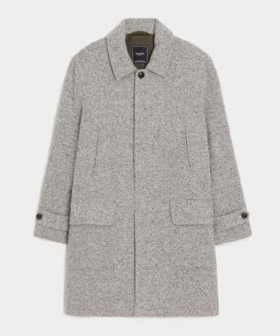 Todd Snyder Italian Wool Donegal Car Coat In Light Grey In Gray