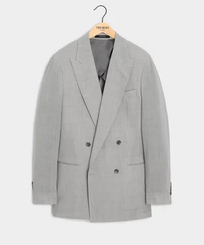 Todd Snyder Italian Wool Double-breasted Hollywood Jacket In Light Grey In Gray