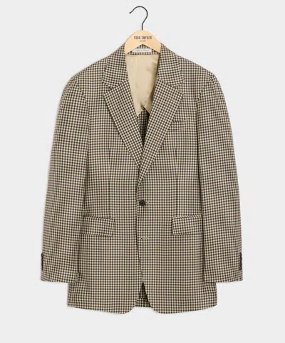 Todd Snyder Italian Wool Gingham Wythe Jacket In Tan In Brown