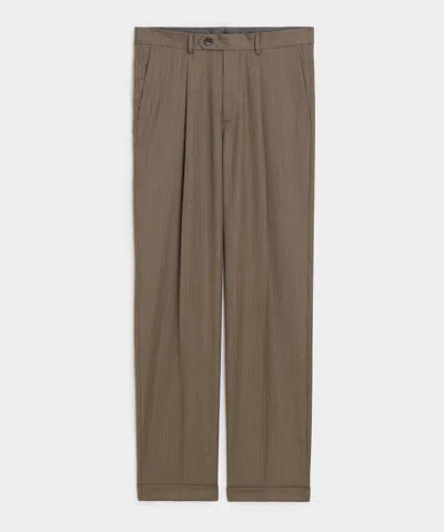 Todd Snyder Italian Wool Herringbone Madison Trouser In Light Brown