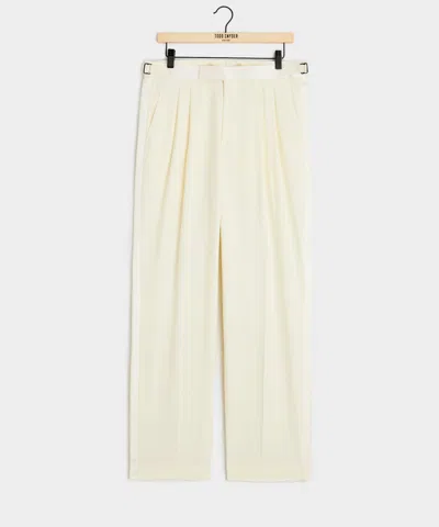 Todd Snyder Italian Wool Relaxed Tuxedo Trouser In Neutral