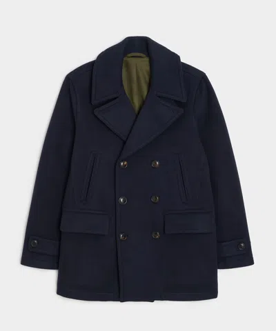 Todd Snyder Italian Wool-alpaca Peacoat In Navy In Blue