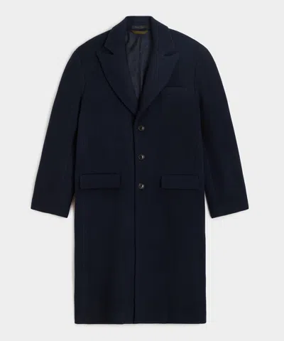 Todd Snyder Italian Wool-cashmere Topcoat In Navy In Blue