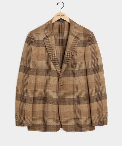 Todd Snyder Italian Wool-silk Glen Plaid Sport Coat In Gold In Multi