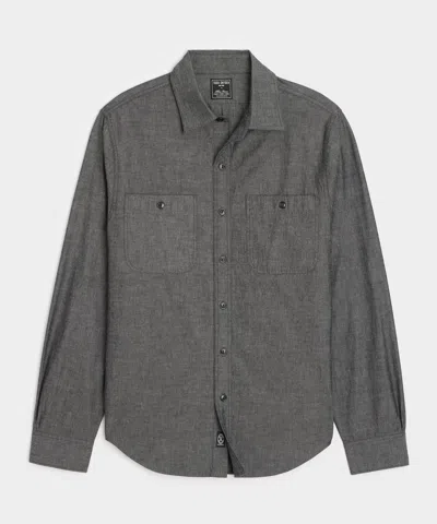 Todd Snyder Japanese Chambray Work Shirt In Gray