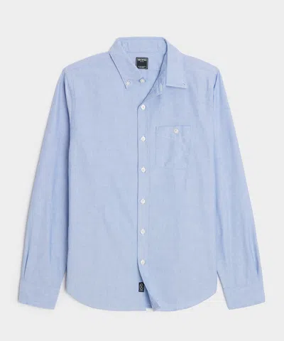 Todd Snyder Japanese Selvedge Oxford Button-down Collar Shirt In Blue