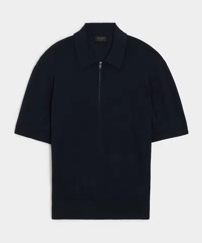 Todd Snyder Kent Quarter-zip Sweater Polo In Navy In Blue