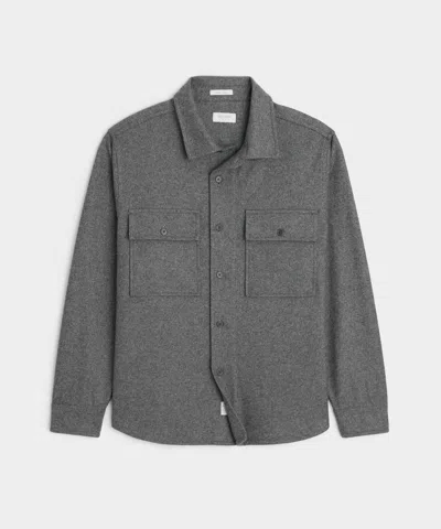 Todd Snyder Knit Cashmere Overshirt In Gray