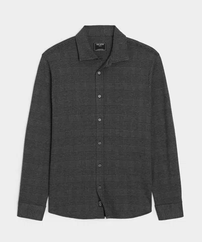 Todd Snyder Knit Cotton Dress Shirt In Charcoal In Gray