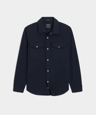 Todd Snyder Knit Military Shirt In Blue