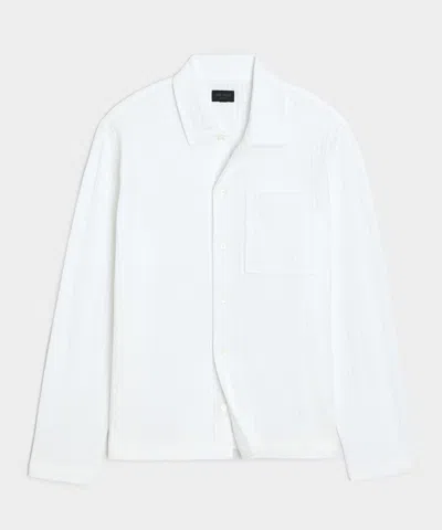 Todd Snyder Knit Seersucker Shirt In Alabaster In White