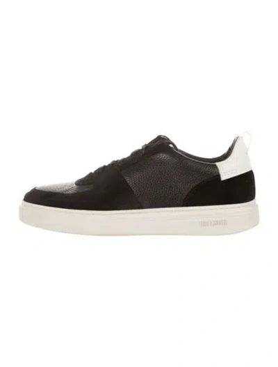 Pre-owned Todd Snyder Leather Printed Sneakers In Black/white