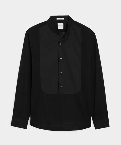 Todd Snyder Lightweight Italian Cotton Popover Tuxedo Shirt In Black