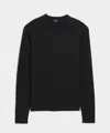 Todd Snyder Lightweight Linen-cotton Crewneck Sweater In Black