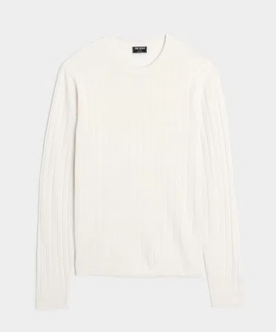 Todd Snyder Lightweight Linen-cotton Crewneck Sweater In White