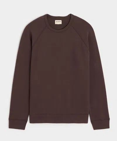 Todd Snyder Lightweight Terry Cloth Crew In Brown