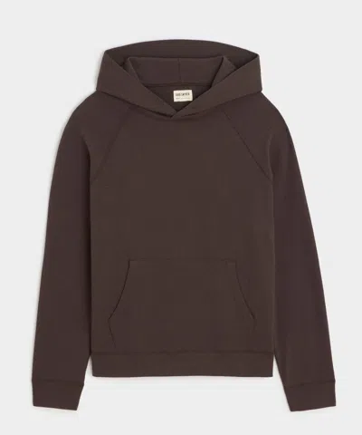 Todd Snyder Lightweight Terry Cloth Hoodie In Brown