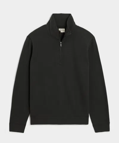 Todd Snyder Lightweight Terry Cloth Quarter-zip In Black