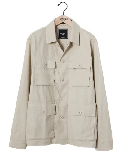 Todd Snyder Linen-blend Field Jacket In White