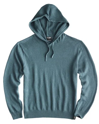 Todd Snyder Linen-blend Hooded Sweatshirt In Blue