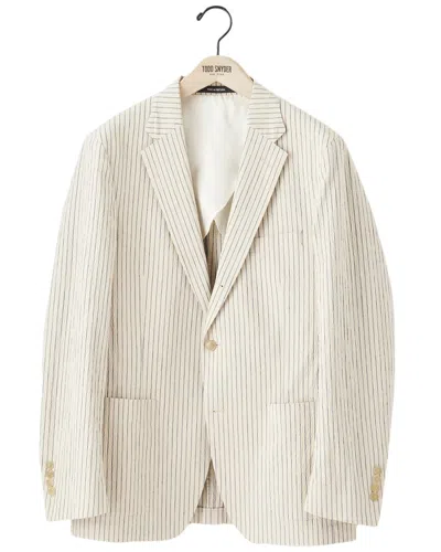 Todd Snyder Linen-blend Suit Jacket In Gray
