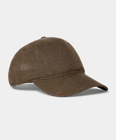 Todd Snyder Linen Cap In Olive