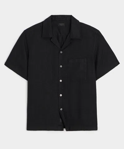 Todd Snyder Linen Capri Shirt In Black