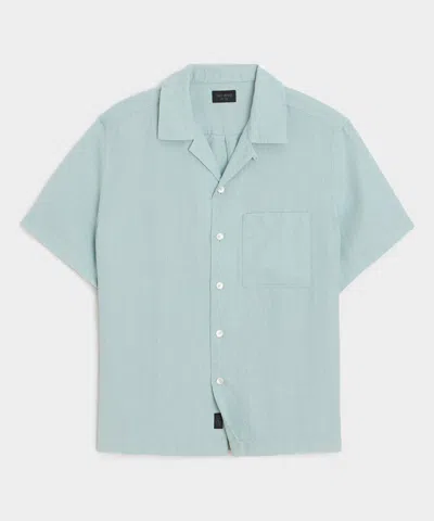 Todd Snyder Linen Capri Shirt In River Mist In Blue