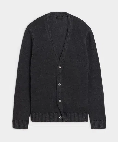 Todd Snyder Linen Cardigan In Black