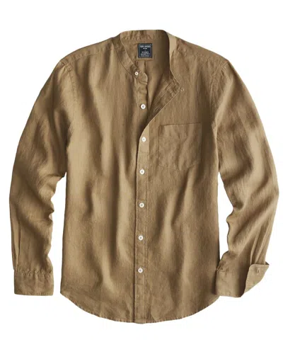Todd Snyder Linen Collared Shirt In Green