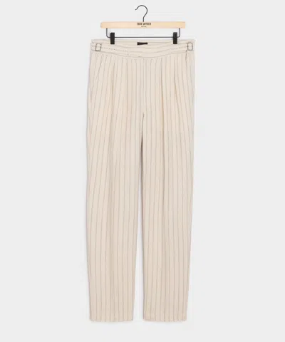 Todd Snyder Linen Gurkha Trouser In Cream In Brown