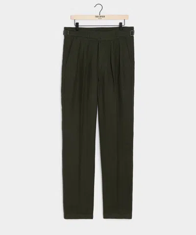 Todd Snyder Linen Gurkha Trouser In Snyder Olive In Green