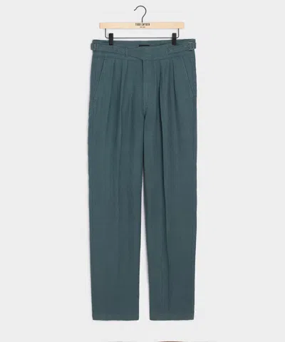 Todd Snyder Linen Gurkha Trouser In Teal In Multi