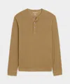 Todd Snyder Linen Henley In Brown