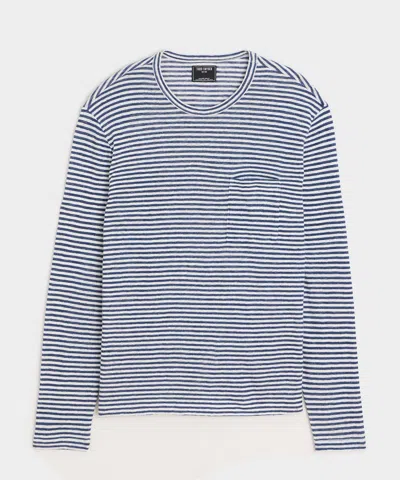 Todd Snyder Linen Jersey Striped Pocket Tee In Multi