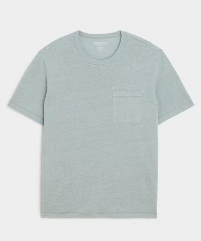 Todd Snyder Linen Pocket Tee In Blue