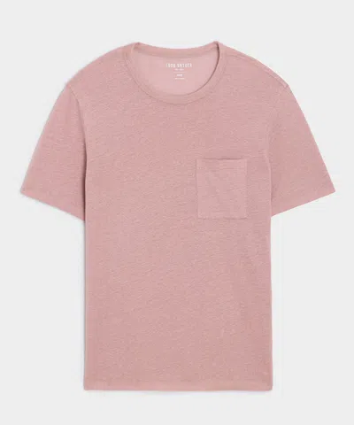 Todd Snyder Linen Pocket Tee In Pink