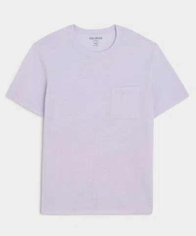 Todd Snyder Linen Pocket Tee In Purple