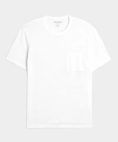 Todd Snyder Linen Pocket Tee In Neutral