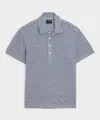 Todd Snyder Linen Polo In Blue