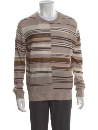 Pre-owned Todd Snyder Linen Striped Pullover In Brown