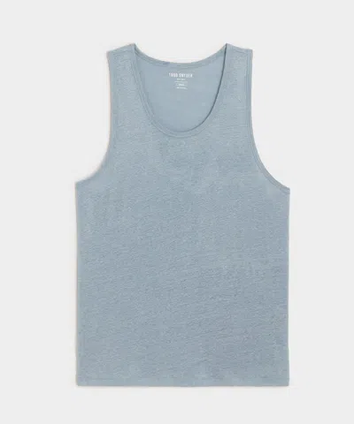 Todd Snyder Linen Tank In Airway In Blue