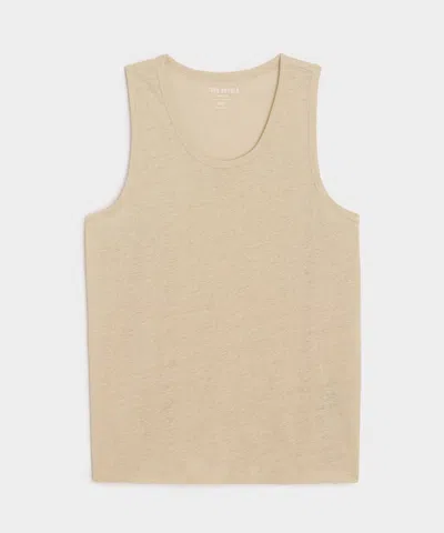 Todd Snyder Linen Tank In Sand Dollar In Neutral
