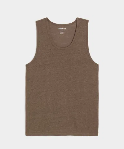 Todd Snyder Linen Tank Top In Brown