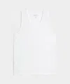Todd Snyder Slim Cotton High Neck Tank In White