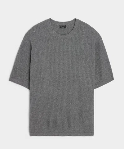 Todd Snyder Linen Waffle Tee In Gray