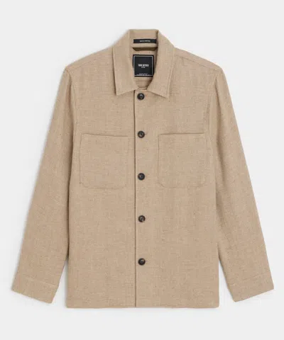 Todd Snyder Linen-wool Shirt Jacket In Brown